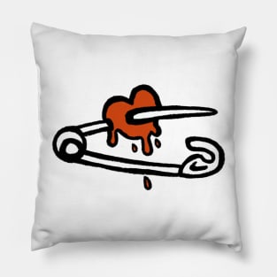 Heart broken love valentines vintage funny Pillow