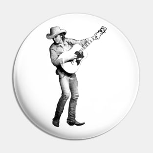 retro dwight yoakam sketch shirt design Pin