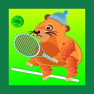 Tennis Rodents Capybara T-Shirt