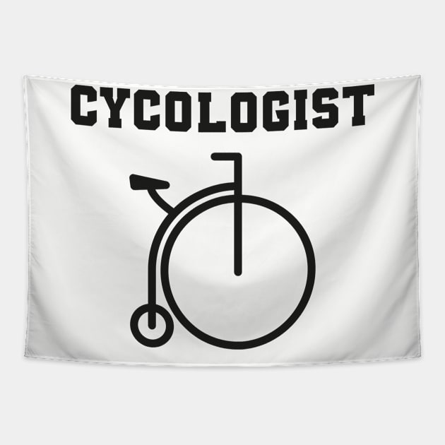 Cycologist with old bicycle Tapestry by MerchSpot