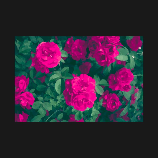 Pink Roses Impressionism by softbluehum