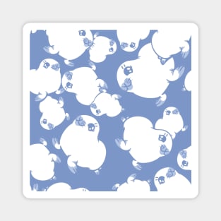 Pale Baby Seals on Periwinkle Magnet