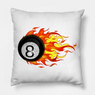 Flaming 8 Ball Pillow