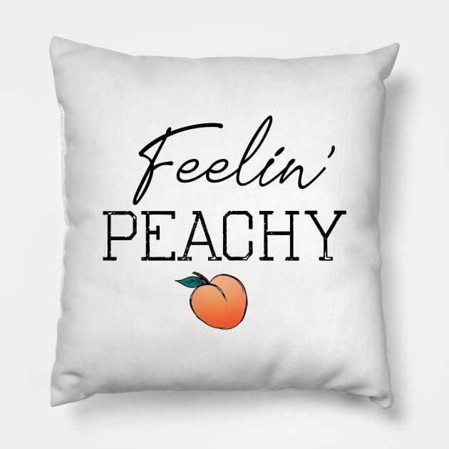 Feelin' Peachy Peach Pillow by DesIndie