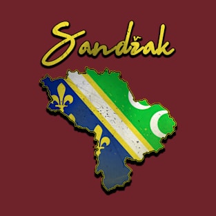 Sandzak love, Sandzak flag, Sandzak map T-Shirt