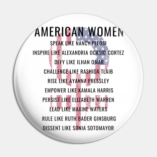 Modern American Women Gifts Pin