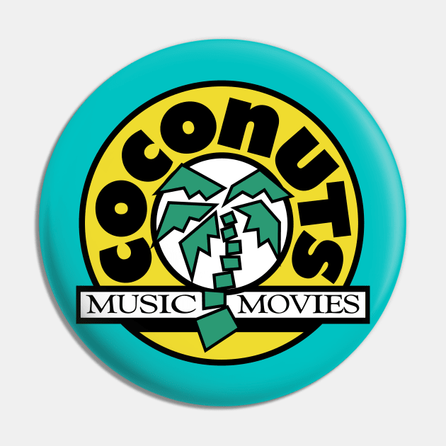 Coconuts Music & Movies Retro Store Pin by carcinojen