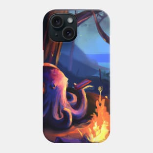 Octopus Listens to Music on its Phone While Camping Phone Case