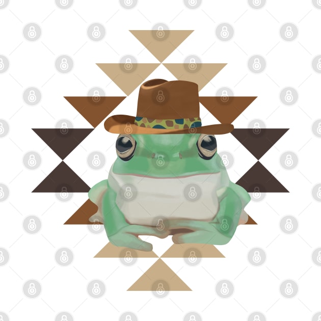 Western Cute Cowboy Frog by Suneldesigns