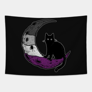 Asexual Moon Cat Tapestry