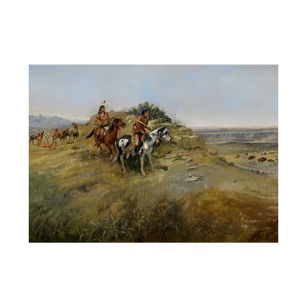 "Buffalo Hunt Approach" by Charles M Russell by PatricianneK