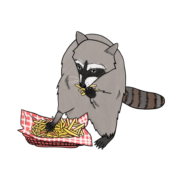 French Fry Raccoon! by astonishingemma