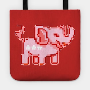 Republican Elephant Pixel Art Political Tote