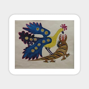 peacock and crocodile 1937 - Margaret Preston Magnet