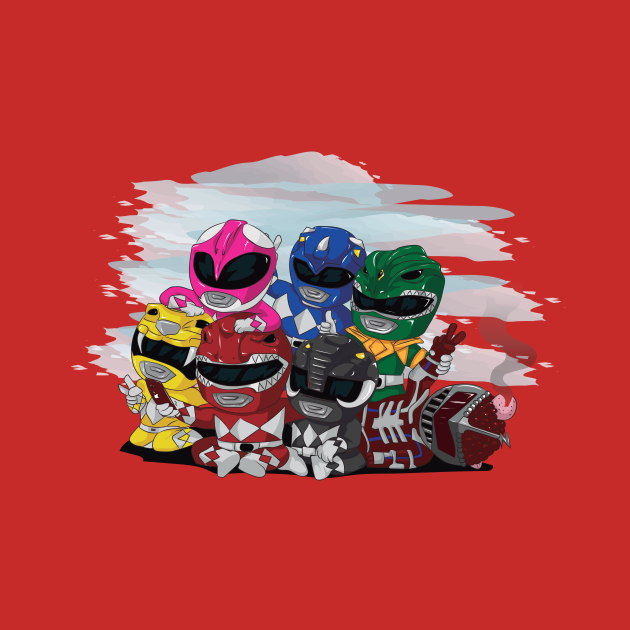 Rangers Victory Selfie - Power Rangers - T-Shirt