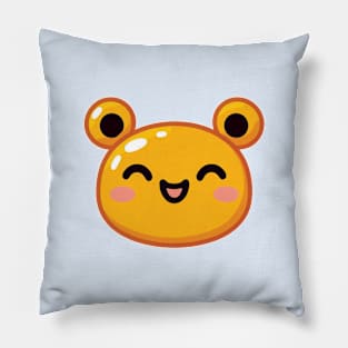 Bear Smile Face Emoji Pillow