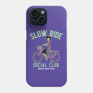 Funny Zombie on Bicycle // Slow Ride Social Club Phone Case