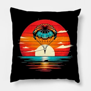 Parasailing Sunset Design Pillow