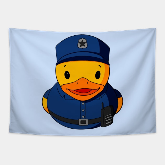 Police Rubber Duck Tapestry by Alisha Ober Designs