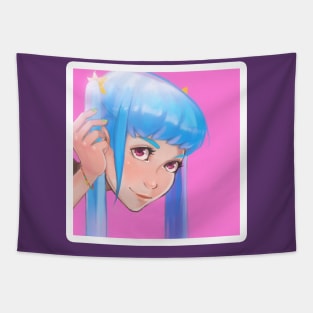 Blue Pigtails Tapestry