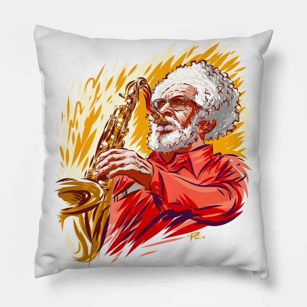 Sonny Rollins - An illustration by Paul Cemmick Pillow by PLAYDIGITAL2020