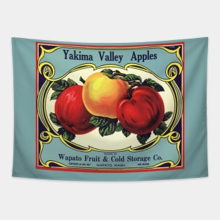 Vintage Yakima Valley Apples Fruit Crate Label Tapestry