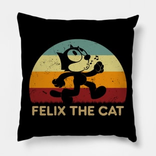 Retro Sunset - Felix The Cat Walk Pillow