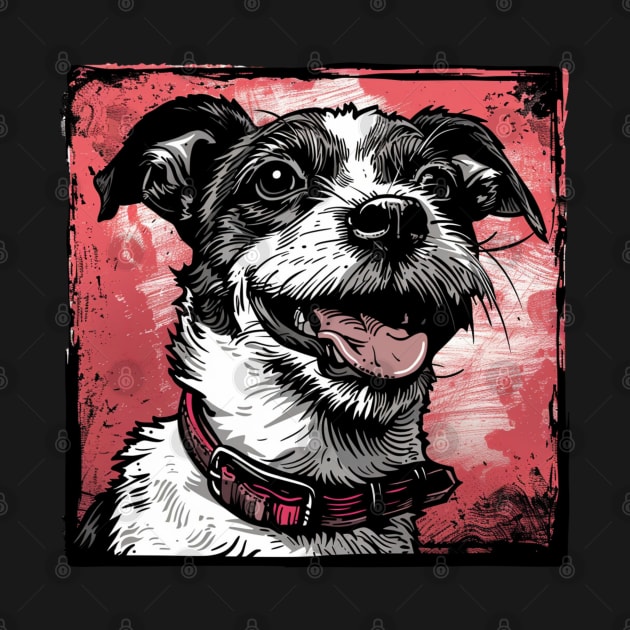 Retro Art Jack Russell Terrier Dog Lover by June Sixteen