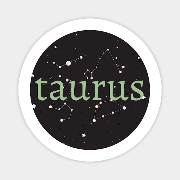 Taurus Zodiac Sign Star Circle Magnet by magicae