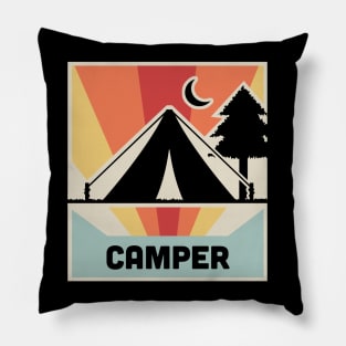 CAMPER | Vintage Camping Poster Pillow