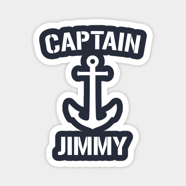 Nautical Captain Jimmy Personalized Boat Anchor Magnet by Rewstudio