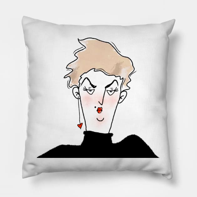 angry woman Pillow by barbasantara