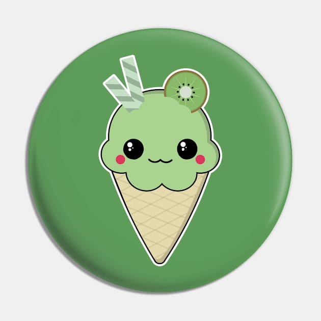 Kawaii Ice Cream Pin by Sasyall