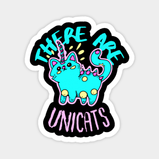 Cute Crazy Psycedelic Unicorn Cat Chimaera Artwork Magnet