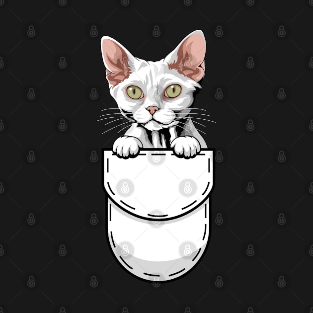 Funny Devon Rex Pocket Cat by Pet My Dog