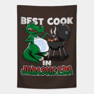 Best Cook In Jurassic Era Dinosaur Chef Trex Grilling Meat BBQ Tapestry