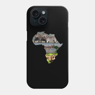 African Wildlife Continent Collage Phone Case