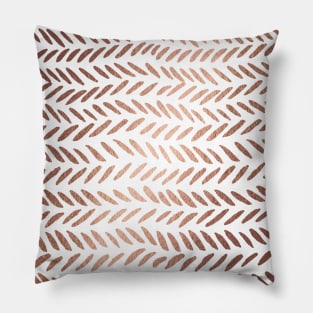 Metallic knitting pattern - copper Pillow