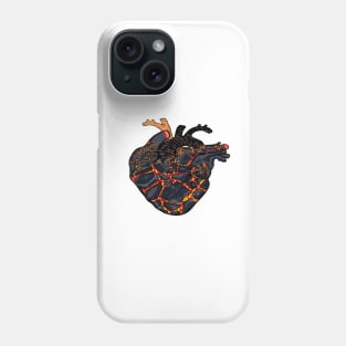 lava rock heart Phone Case