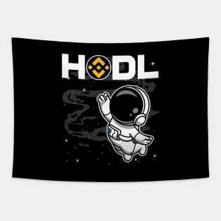 HODL Astronaut Binance BNB Coin To The Moon Crypto Token Cryptocurrency Blockchain Wallet Birthday Gift For Men Women Kids Tapestry