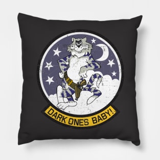 Grumman F-14 Tomcat - Dark Ones Baby! Grunge Style Pillow