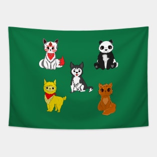 Cute animal pattern Tapestry