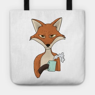 Grumpy Fox with Coffee Morning Grouch Tote