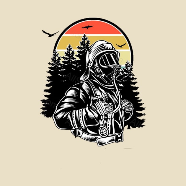 Fireman forest by Hanadrawing