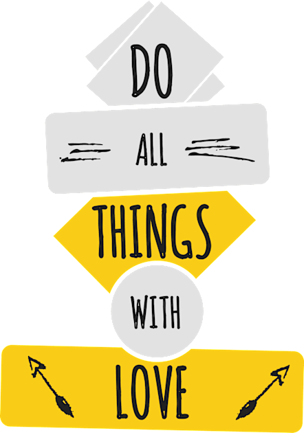 Do All Things With Love Kids T-Shirt by TKLA