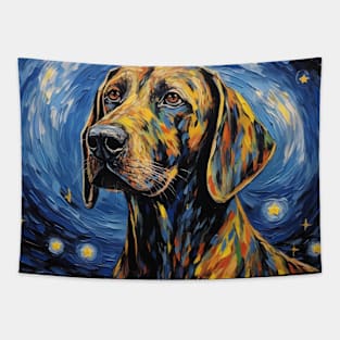 Plott hound Painted Portrait Tapestry