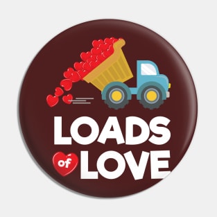 Loads of Love Valentines Day Truck Pin