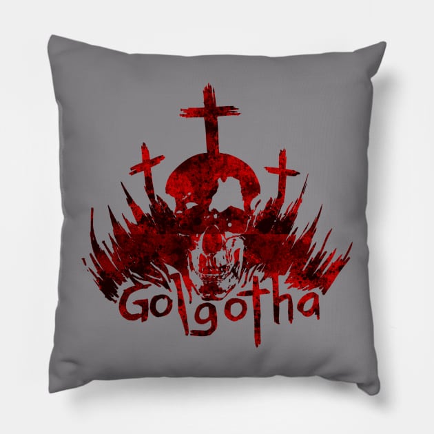 Golgotha Pillow by appangalloms@gmail.com