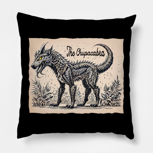 Chupacabra Beast Pillow by Manzo Carey