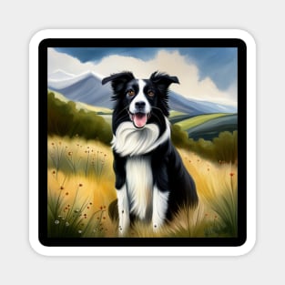 Border Collie in the Countryside Magnet